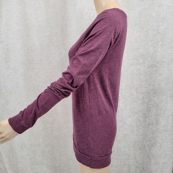 PINK Victoria's Secret Y2K Long Sleeve Purple Scoop Neckline Tee Women's Size XS - Picture 3 of 8